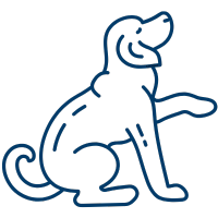 Lp Therapy Dog Training 5 Dog Paw White Icon 200X200 2 1 Lp Therapy Dog Training